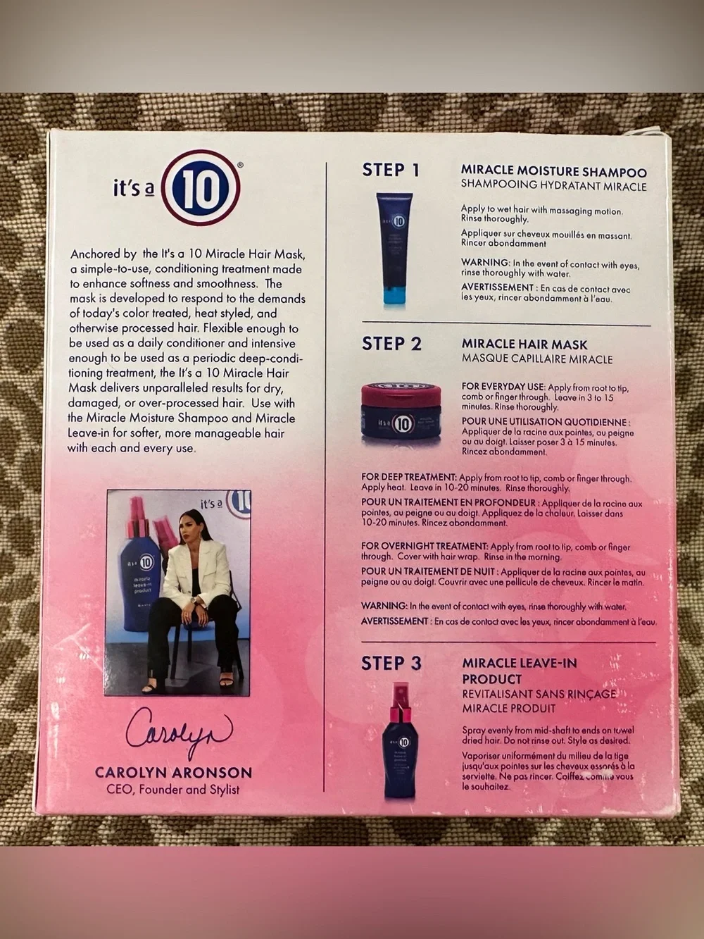 New in Box It’s A 10 Miracle Hydration Kit~3pc Set~Mask+Shampoo+Treatment~$46